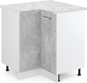 Szafka narożna beton 75.6x60x81.6 r-line