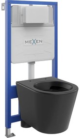 Mexen zestaw podtynkowy WC stelaż Fenix Slim z miską WC Rico, czarny mat - 6103372XX85