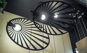 Czarna modernistyczna lampa wisząca - EX596-Ercus