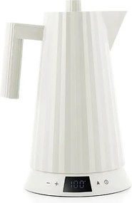 Czajnik Elektryczny Alessi Plissé Biały 1,7L z Kontrolą Temperatury i Rzeźbiarskim Designem Michele De Lucchi