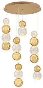 Żyrandol LED na przewodzie CREMONA LED/34W/230V 3000K złoty