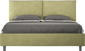 Łóżko bez stelaża tapicerowane 160x200 microfibra Zielony Antea
