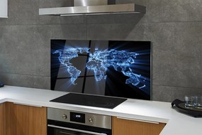 Panel nad Blat Kuchenny Niebieska Mapa Świata