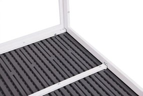 Stół ogrodowy obiadowy Caprila 156x78 cm, kolor biało-szary