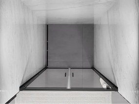 Mexen Exo drzwi prysznicowe podwójne uchylne 80 cm, transparent, czarne - 814-080-000-70-00