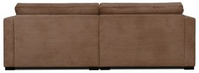 Jasnobrązowa sztruksowa sofa 236 cm Mobby – Scandic