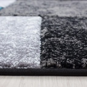 Dywan nowoczesny Hawaii 3D szaro-czarno-turkusowy 280 cm x 370 cm