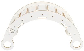 Biała huśtawka z litego drewna sosnowego 39x75x38 cm Montessori – Meowbaby