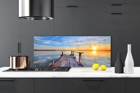 Szkło do Kuchni na Ścianę Most Wiszący nad Cieśniną