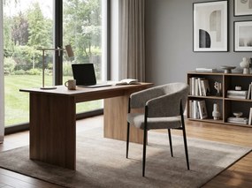 Krzesło do jadalni AKITA z czarnymi nogami, szare