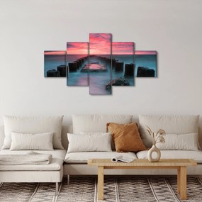 Obraz - Skały w morzu (125x70 cm)