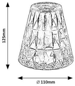 Rabalux 76004 Lampa stołowa LED Siggy, przezroczysty