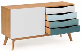 Komoda z niebieskimi szufladami Woodman Avon