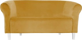 Sofa Milo tkanina Welur : Kolor nogi - Biała, Kolor tkaniny - VELVET - MG15, Typ tkaniny - Velvet, Wysokość nogi - 15 cm