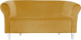 Sofa Milo tkanina Welur wygodna sofa tapicerowana do salonu i poczekalni : Kolor nogi - Biała, Kolor tkaniny - VELVET - MG15, Typ tkaniny - Velvet, Wysokość nogi - 15 cm