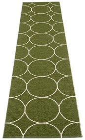 Ciemnozielony chodnik odpowiedni na zewnątrz 70x300 cm Boo Dark Olive – Pappelina