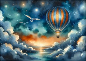 Obraz na szkle - Lot pod nocnym niebem (70x50 cm)