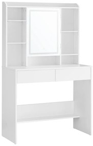 Vasagle Toaletka ANGELA z oświetleniem, 40 x 90 x 144,7 cm, biała