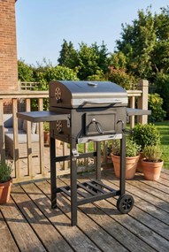 Stalowy prostokątny grill ogrodowy zamykany M9-H57