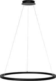 Lampa wisząca czarna 80 cm w komplecie z LED 3-stopniowo ściemnialna - Girello