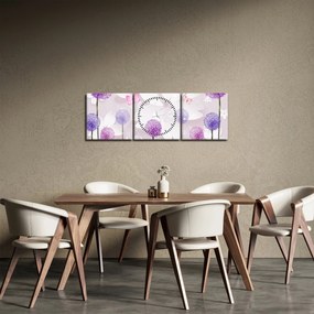 Obraz - Na rzece kwiatów (z zegarem) (90x30 cm)