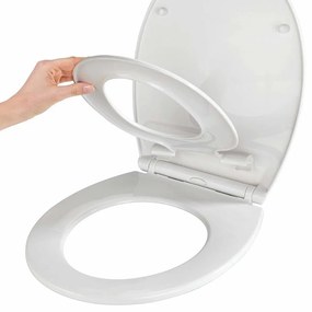 Deska sedesowa z nakładką dla dzieci, plastikowe akcesorium toaletowe z mechanizmem wolnego opadania - WENKO