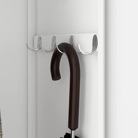 Szafka pracownicza metalowa socjalna czterokomorowa biała: KACPER II, 600 x 1800 x 500 mm