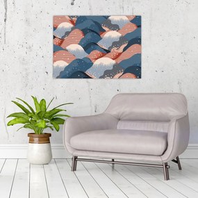 Obraz - Japońskie fale (70x50 cm)