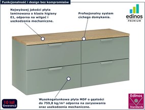 Zielona wisząca szafka pod umywalkę R2-E49