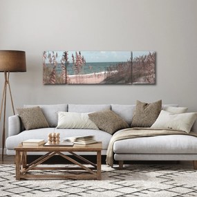 Obraz - Różowa plaża (170x50 cm)
