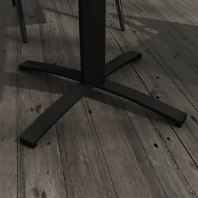 Outsunny Stół tarasowy, dla 4 osób, wykończenie drewnopodobne, aluminiowa rama, 70 x 70 x 76 cm, Szary