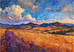 Obraz - Obraz olejny przedstawiający krajobraz (70x50 cm)