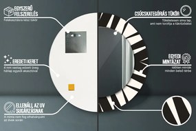 Abstrakcja geometria Lustro dekoracyjne okrągłe