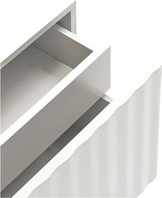 Biała szafka nocna z matowym wykończeniem Sierra – Teulat