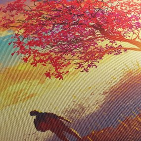 Obraz drzewa na wzgórzu (125x70 cm)