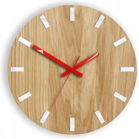 Zegar na ścianę nowoczesny drewniany z cichym mechanizmem okrągły solidny