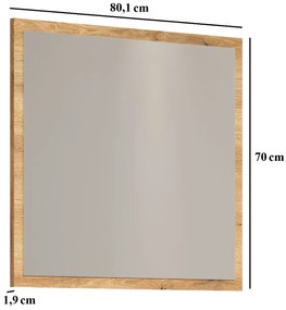 Eleganckie lustro ścienne klasyczne dąb evok  G4-G89