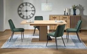 Krzesło tapicerowane K539 VELVET ciemnozielone HALMAR