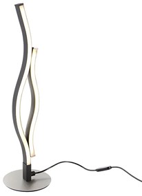Design tafellamp zwart met zilver incl. LED dimbaar - BlazeDesignerski Oswietlenie wewnetrzne