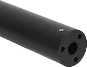 Nowoczesny słupek oświetleniowy ogrodowy czarny z żebrowanym szkłem, z LED, solarny IP65 - Ribble Mushroom