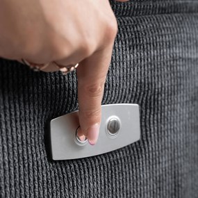 Fotel Masujący JASPER Elektryczny Rozkładany z Podnóżkiem Czarny Nowoczesny