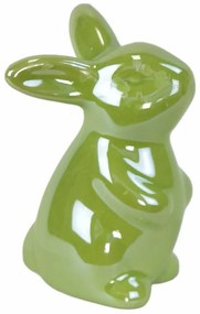 Wielkanocny ceramiczny zajączek Greeny zielony, 8cm