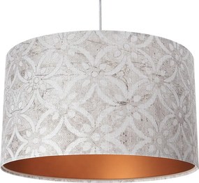 Szaro-miedziana lampa wisząca z wzorami - S363 E6-F27