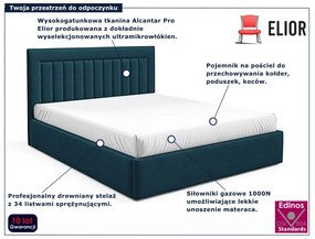Granatowe łóżko tapicerowane 3 rozmiary G5-R29