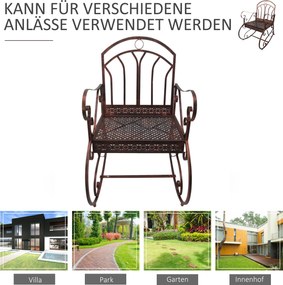 Outsunny fotel bujany Ławka ogrodowa Ławka bujana fotel relaksacyjny