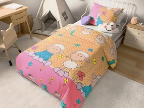 PrzytulneMieszkanie.pl PrzytulneMieszkanie.pl Pościel z kory do łóżeczka OWCZKI kremowe Rozmiar pościeli: 45 x 65 cm | 90 x 135 cm