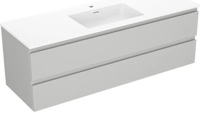 Mexen Orio szafka łazienkowa 140 cm z umywalką Otis, 2 szuflady, szara mat/biała mat - 91A10-14047-2-BFF62-W18M01