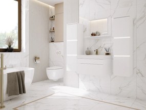 Zestaw mebli łazienkowych, Matowa biel, Matowa biel, 120 x 110 cm