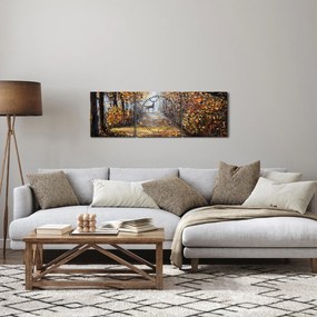 Obraz - Duch lasu (z zegarem) (90x30 cm)