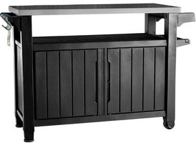 Keter Wielofunkcyjny stół ogrodowy z grillem UNITYXL 270 l grafitowy, 134 x 52 x 90 cm